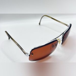 Vintage Cottet 6523 Silver Pilot Half-Rim Sunglasses Frames Only